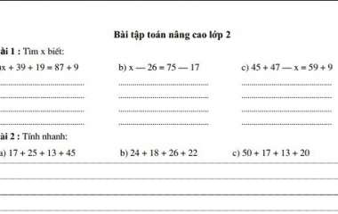 Tổng hợp các bài toán nâng cao lớp 2 có đáp án dành cho học sinh giỏi